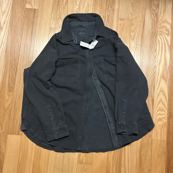 Black Button-Up Shirt - Picture 1 of 4